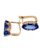 Earrings Sapphire Original Vintage 14K Rose Gold Vintage craft vec021r